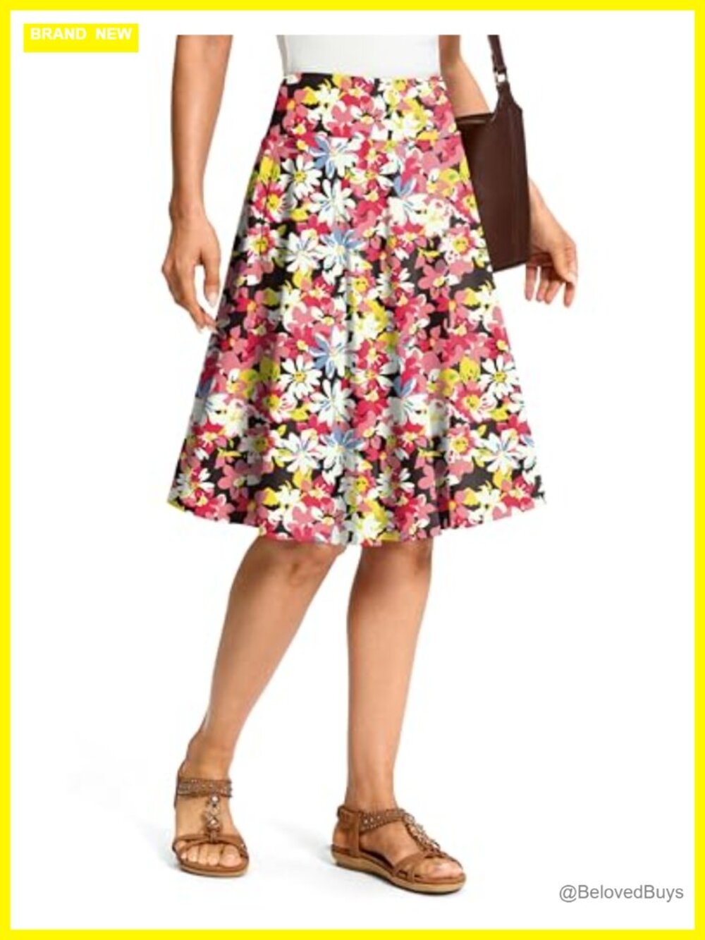 24" Knee Length Skort with Pockets High Waisted Golf Tennis